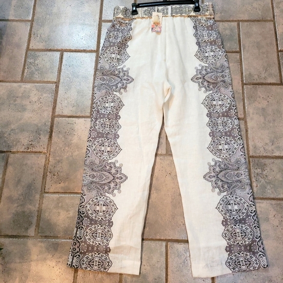 🤑SOLD🤑Johnny was Meliora high waist linen, silk pants - Picture 5 of 14